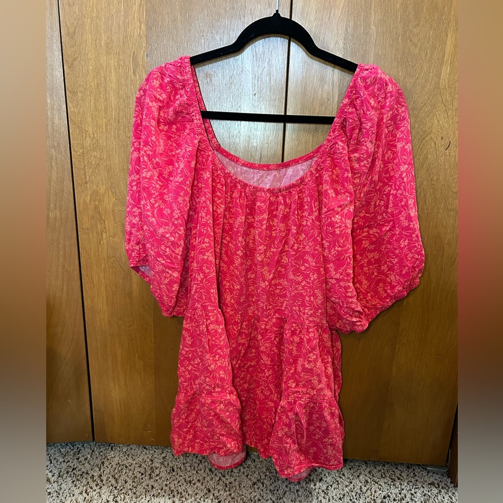 Terra & Sky Pink Floral Blouse